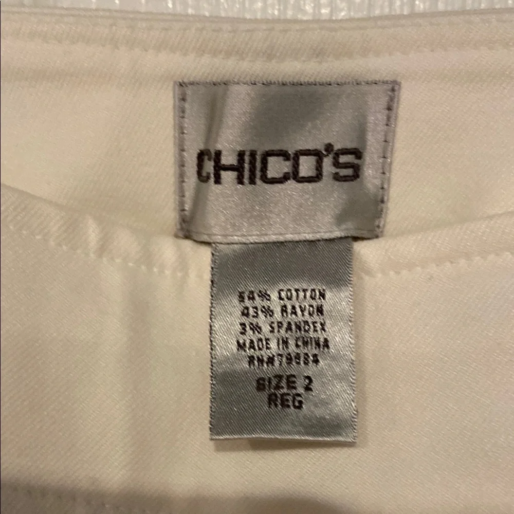 Chico’s Elegant White Women's Pants NWOT Size 2 Chico’s - Picture 2 of 13